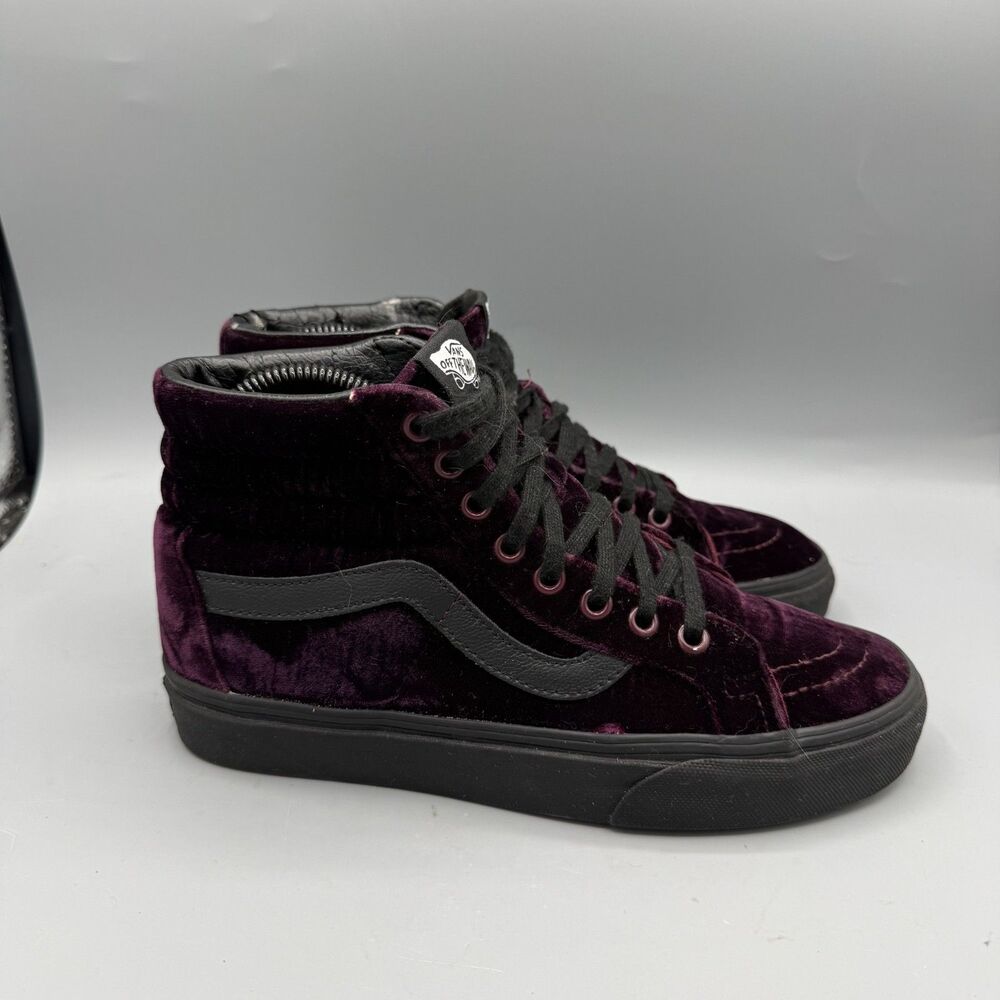Vans Sk8 Hi Shoes Purple Velvet Sneakers 721277 Women's Size 6
